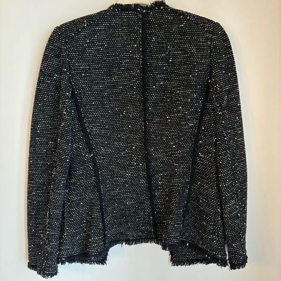 Rebecca Taylor Women tweed Rae hem blazer suit jacket pockets size 6 - EUC! - Picture 10 of 11